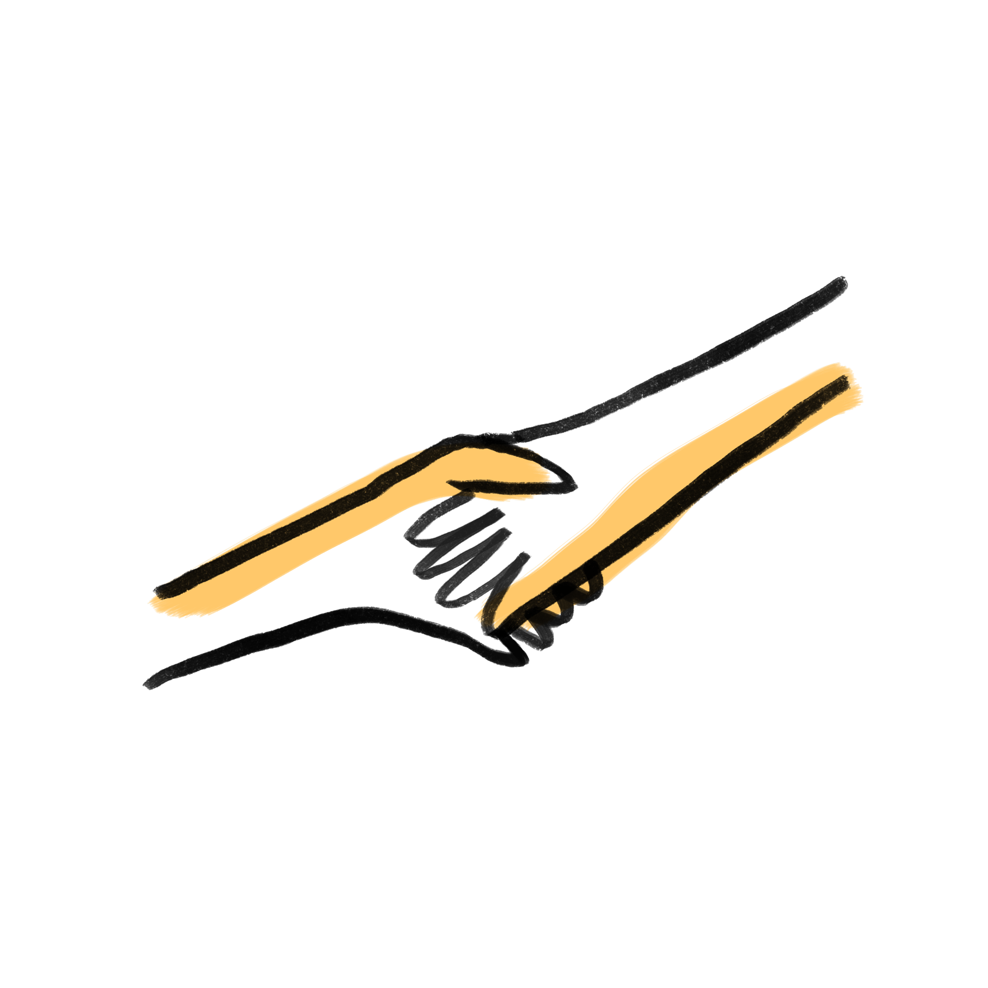 Illustration Hände halten