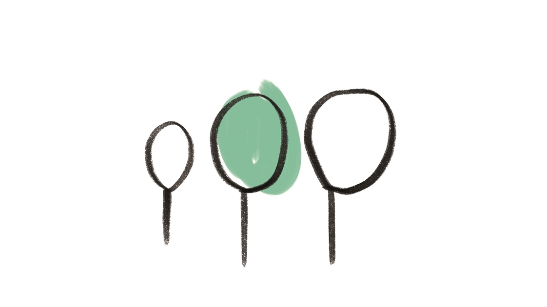 Illustration drei Bäume