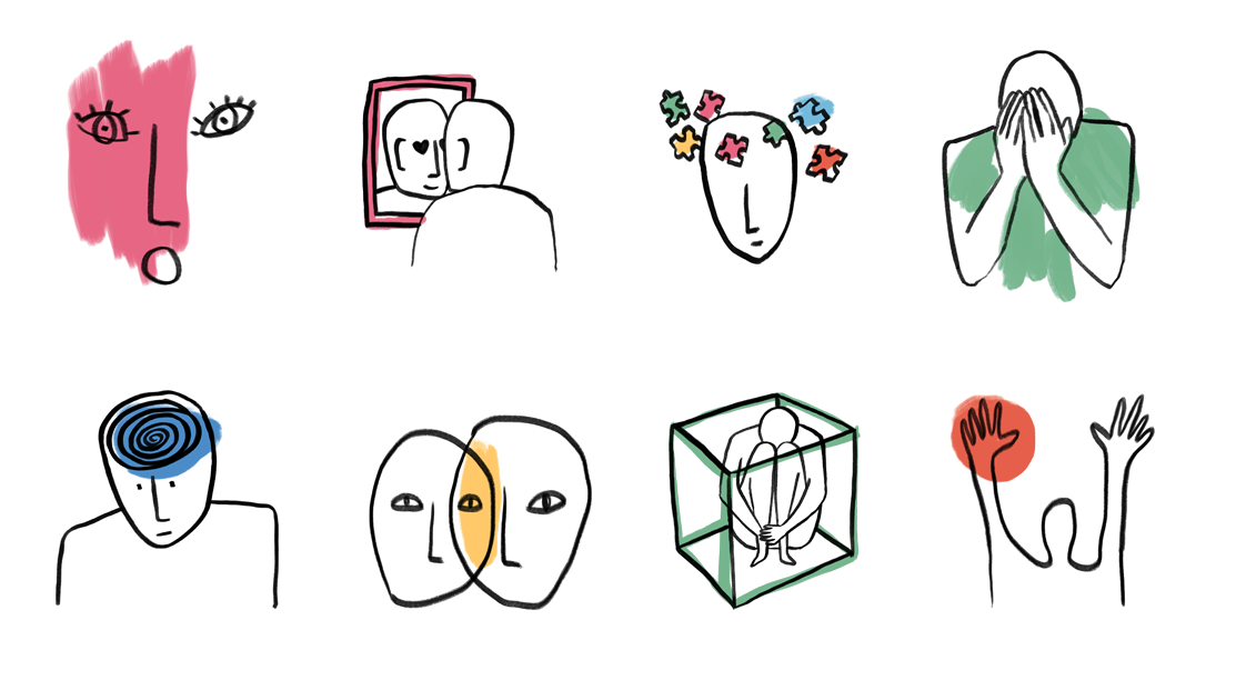 Illustrationen mit unterschiedlichen Illustrationen der UPK